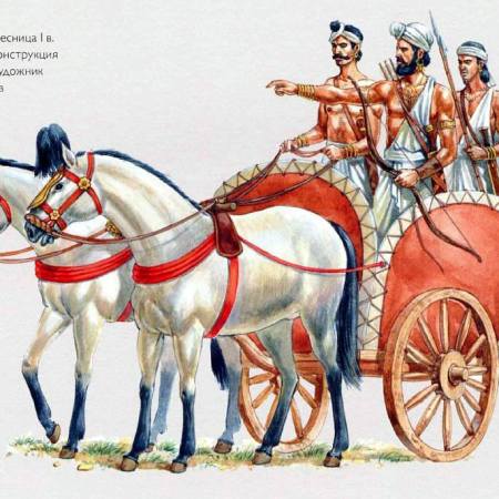 a depiction of mauryan soldiers in european encyclopedias