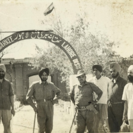 Indian Army after capturing Barkee, Lahore: 1965