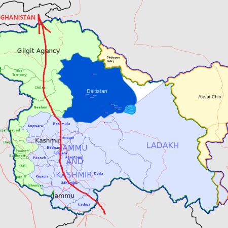 India's legal border with Afghanistan